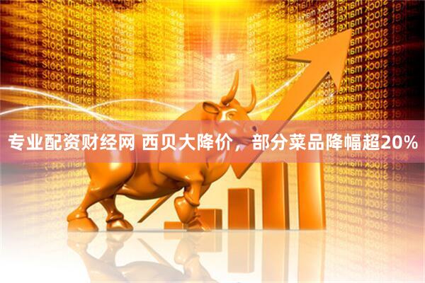 专业配资财经网 西贝大降价，部分菜品降幅超20%