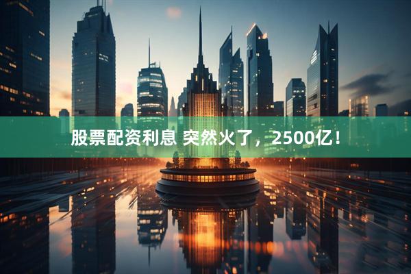 股票配资利息 突然火了，2500亿！