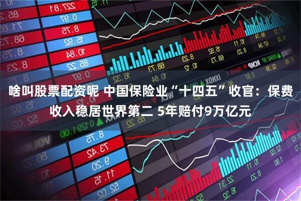 啥叫股票配资呢 中国保险业“十四五”收官：保费收入稳居世界第二 5年赔付9万亿元